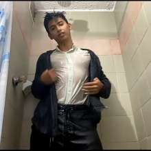 WETColours: Mike Fully-dressed in Shower