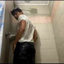 WETColours: Mike Fully-dressed in Shower