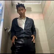 WETColours: Mike Fully-dressed in Shower