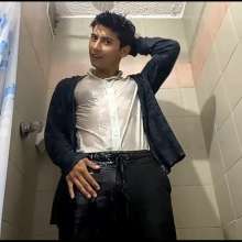 WETColours: Mike Fully-dressed in Shower