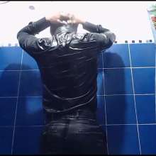 WETColours: Mike with Black Shirt in the Shower