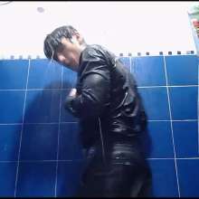 WETColours: Mike with Black Shirt in the Shower