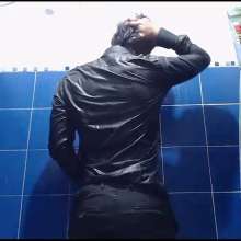 WETColours: Mike with Black Shirt in the Shower
