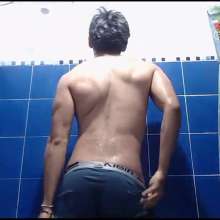 WETColours: Mike with Black Shirt in the Shower