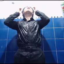 WETColours: Mike with Black Shirt in the Shower