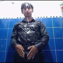 WETColours: Mike with Black Shirt in the Shower