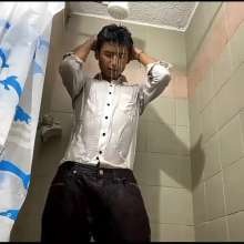 WETColours: Mike Showers in White Shirt
