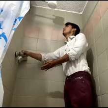 WETColours: Mike Showers in White Shirt