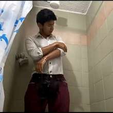 WETColours: Mike Showers in White Shirt