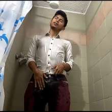 WETColours: Mike Showers in White Shirt