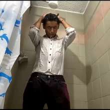 WETColours: Mike Showers in White Shirt