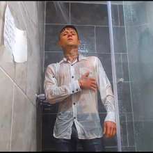 WETColours: Nico Super Wet in White Shirt and Jeans