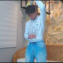WETColours: Nico Super Wet in White Shirt and Jeans