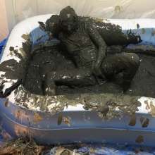 VioletVixen: Self-Inflicted Cummishment 2: Gagged in Black Mud