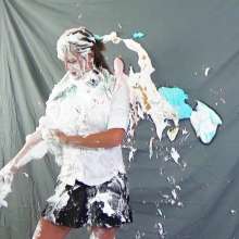 SlapstickBabes: Stacey's First Pie Shoot