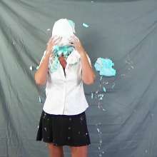 SlapstickBabes: Stacey's First Pie Shoot