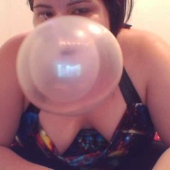 LaylaMoore: Layla makes a mess of her face with 13 pieces of Double Bubble!