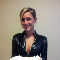 Skylar: Wet-look body suit! Whatcha think?