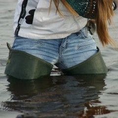 Adventureinwellies: On a deserted sandpit (wet evening in waders)
