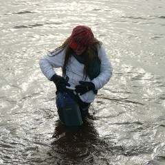 Adventureinwellies: On a deserted sandpit (wet evening in waders)