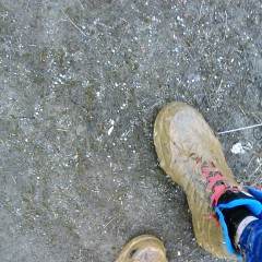 GungeMonkey: Muddy Ballpark Fun with Sneakers in Public