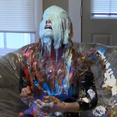 MessyMissMarie: Marie in her Catsuit bound and pied