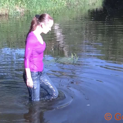 Perfectwetlook: Abhie Swims in Jeans