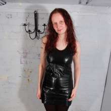 DungeonMasterOne: Chastity and Lady-A have at each other in PVC and shiny clothes!