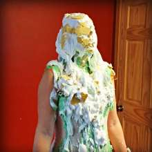 mrsbee: Mrs. Bee Slimed and Pied in Corset--Free Pics!