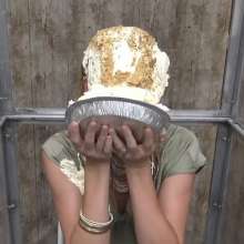 Gurph Morlicks: Leon's Lady Lisa lavishing luscious pies on her lovely self.