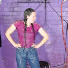 DungeonMasterOne: Langstonedale: Purity soaked with a hosepipe pushed down inside her jeans!