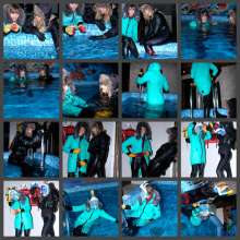 Tarzan: WetlookAdventure--2 wet girls In the pool