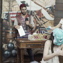 walking the plank: Pie face girls challenge #05 (brunette, blonde girls, cute girls)