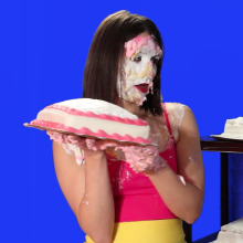 PieZone: Epic Cake Fight Scene w/Julianne and Hannah in Bras and Pantyhose!