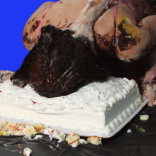 PieZone: Epic Cake Fight Scene w/Julianne and Hannah in Bras and Pantyhose!