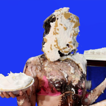 PieZone: Epic Cake Fight Scene w/Julianne and Hannah in Bras and Pantyhose!