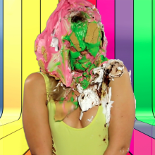 PieZone: Tracy Is Topless and Pied on a Czech Speaking Show!