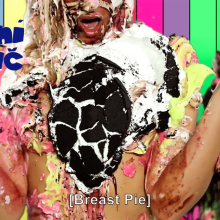 PieZone: Tracy Is Topless and Pied on a Czech Speaking Show!