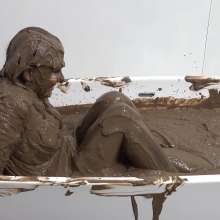 MostWam: Rhian Demonstrates Having A Mud Bath
