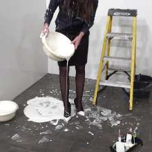 MostWam: Sky Paints Herself in Satin Blouse, Skirt plus Jeans