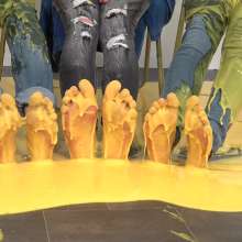 MrWAM: MrWam Josh and James Gunged with Bare Feet Showing