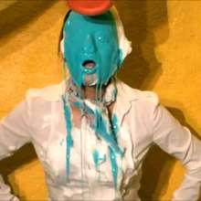 RevSlymsford: Tiswas Girl In: Pie In The Sky!  Air Hostess Gets Messy
