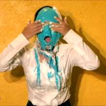 RevSlymsford: Tiswas Girl In: Pie In The Sky!  Air Hostess Gets Messy