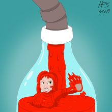 SplatInDaVat: WAM art--Jo Beth Casey 'Bottled Up'