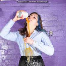 DungeonMasterOne: Maude the Messy Manager, in heels, hose, and a long tight slit skirt!