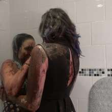 AleshaKing: Alexa King and Lyndsey after Shower in Dresses