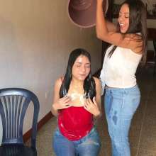Team18: Ana And Rosy Take The Water And Slime Challenge