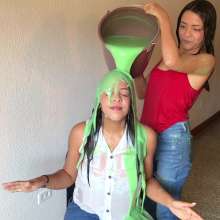 Team18: Ana And Rosy Take The Water And Slime Challenge