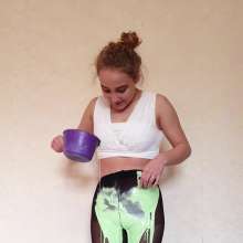 Top Messy Girls: Curly Girl Gets Slime in Pantyhose