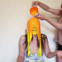 Top Messy Girls: Curly-haired Girl Pours Slime on Her Friend.